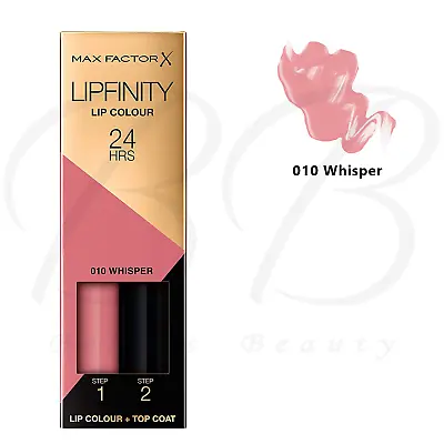 £13.95 • Buy MAX FACTOR Lipfinity 2 Step Lip Colour + Top Coat 24Hrs Lip Tint Lipstick *NEW*