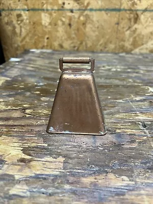 Vintage Bell Farm Goat Cowbell Approximately 3.25  X 3  X 2.25 Copper Tone Steel • $10