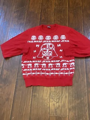 $14 • Buy Star Wars Ugly Winter/Christmas Sweater -Red- Sz: L Darth Vader