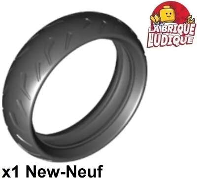 LEGO 1x Tire 94.3mm Diameter X 28mm Motorcycle Racing Tread Moto Black/Black • $8.56