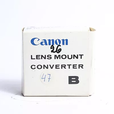 Canon Lens Mount Converter B Canon FL/FD Lens To L39 LTM Rangefinder Adapter • £40