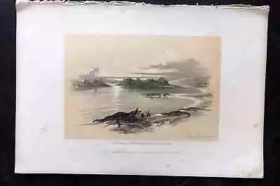 David Roberts Egypt & Nubia 1856 Print. Scene On The Nile Near Wady Dabod 205 • £20