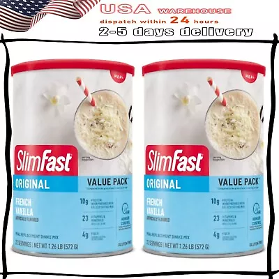 SlimFast Original Meal Replacement Shake Mix French Vanilla2 Pack - 44 Serving • $25.20