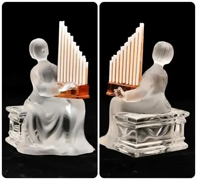 Saint Louis France Crystal Musician Ecuador Hand Pipe Organ Vtg Figurine Glass • $279.99