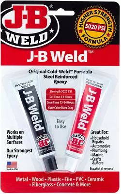 Strongest Metal Steel Aluminum Bond Adhesive Cold Weld Reinforced Epoxy Glue 2Oz • $10.99