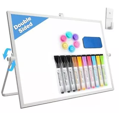  Dry Erase Board 16  X 12  Large Double-Sided White Board With 10 Markers 6  • $29.85