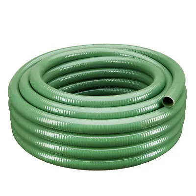 2  X 50' Heavy Duty Flexible PVC Green Standard Suction Hose - Industrial Grade • $209.99