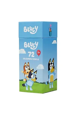 Bluey Kids 72 Colouring Pencils Set Box Drawing Art Crafts Hobby • £17.49