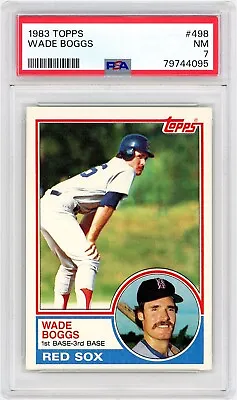 1983 Topps #498 Wade Boggs Red Sox RC - Rookie Hall Of Fame / NM PSA 7 *4095 • $24.95