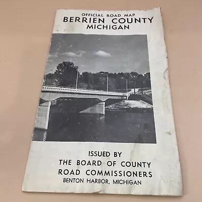 Vintage Berrien Country Michigan Road Map  • $6.99