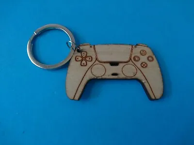 PlayStation 4 DUAL SHOCK CONTROLLER KEYCHAIN - WOOD With METAL RING CUSTOM MADE • $5.99