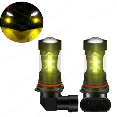 2x 9006 HB4 LED Fog Light Bulbs Kit 80W 2400LM 3000K Error Free Yellow Lamp • $10.99