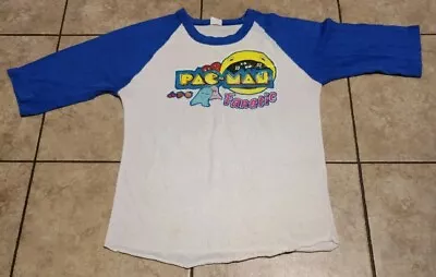 Vintage Pac Man Fanatic Kids T Shirt Large 80s • $10