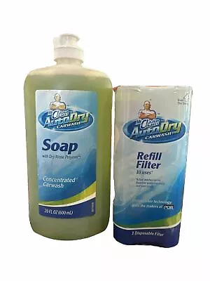 Mr. Clean AUTO DRY CAR WASH STARTER SOAP Concentrate 20 Oz NEW & Refill Filter • $45