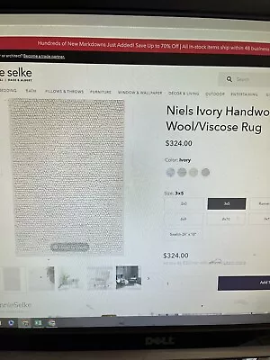 $100 • Buy Designer Rug - Ivory - 3x5