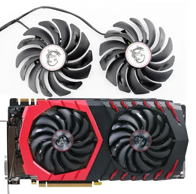 Pair Fans Cooling Fan For MSI RX 470 480 570 580 GTX1080Ti  4PIN PLD10010S12HH • $18.34
