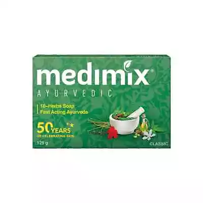 5 PACKS X Medimix 18 Herbs Ayurvedic Skin Soap 125 Grams | FREE SHIPPING • $26.34