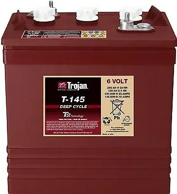 Trojan Deep Cycle T-145 Signature Series 6v 260ah T2 Technology Battery. • $475