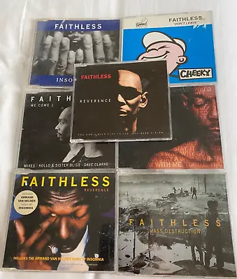 Faithless-Collection  CD Singles-Insomnia-We Come 1-Reverence-Why Go (promo) + • £19.49