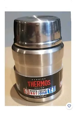 Thermos Genuine Stainless Steel 470ml Vacuum Food Flask Insulated Hot & Cold Jar • $34.95