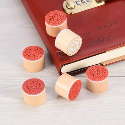 Antique Wooden Stamps Mini Cute Wooden Rubber Lace Wooden Stamps Lace Rubber G • £5.49