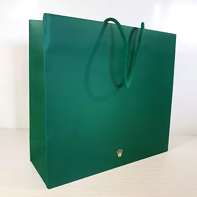 100% Authentic Rolex Green Paper Gift Shopping Bag Luxury Tote Bag • $24.99