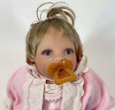 Vintage 1999 Virginia Turner Realistic Lifelike Blonde Baby Girl 20  Vinyl Doll • $68.99