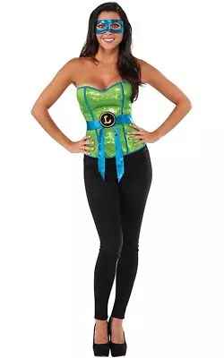 Tmnt Sequin Leonardo Corset Adult Womens Teenage Mutant Ninja Turtle Costume • $35.99