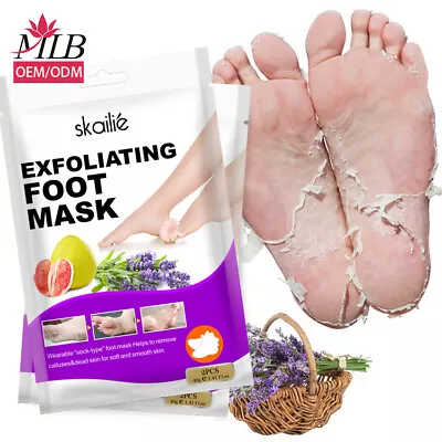 Exfoliating Peel Foot Socks Mask KoreanRemoves Dead Skin Callus Baby Soft Feet • £4.50