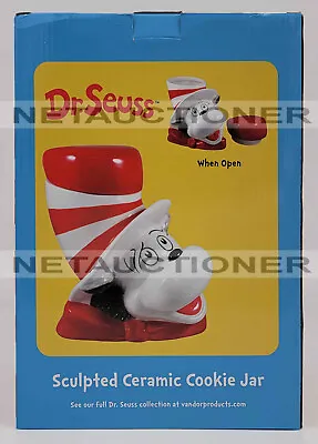 New DR SEUSS THE CAT IN THE HAT Ceramic Cookie Jar Vandor Exclusive Rare Unique • $69.99