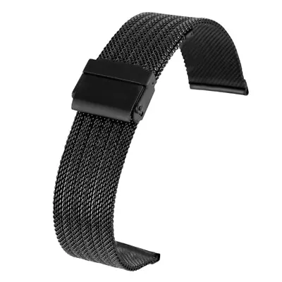 18mm 20mm 22mm 24mm Stainless Steel Mesh Watch Band Metal Strap With Spring Bars • $6.50