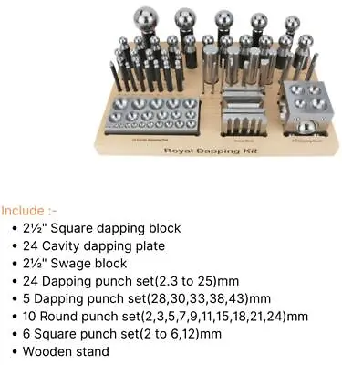 Extra Large Doming Dapping & Swage Set 48PCS Jewellery Tool • £99.99