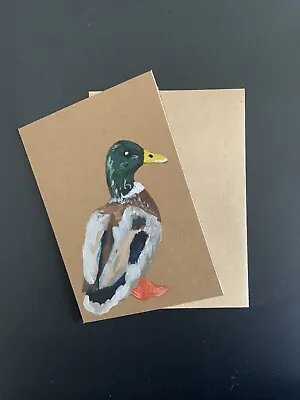 £4 • Buy Duck Birthday Card Funny| Hand Painted, Handmade