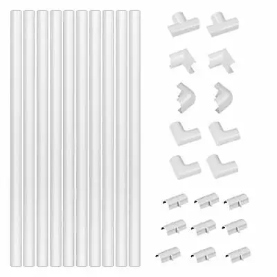 D-Line Mini Trunking Kit 4 Meter Self Adhesive Wire Hider Cable Management White • £18.63