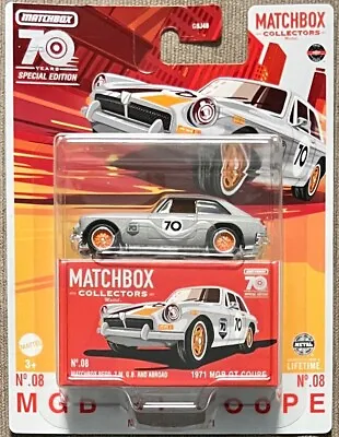Matchbox 2023 70 Years Collectors Series #8 1971 MGB GT Coupe #HLJ66 1:64 Scale • $9.99