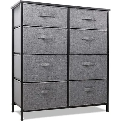 Drawer Cabinet  With 8 Foldable Deep Drawfor Organising Clothes Fit For Any Room • £95.02