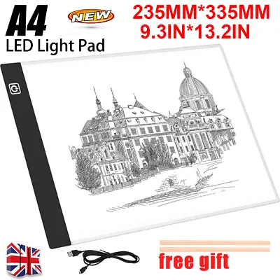 A3 LED Drawing Tracing Board Light Box Tattoo Art Stencil UltraThin Lightbox Pad • £12.99