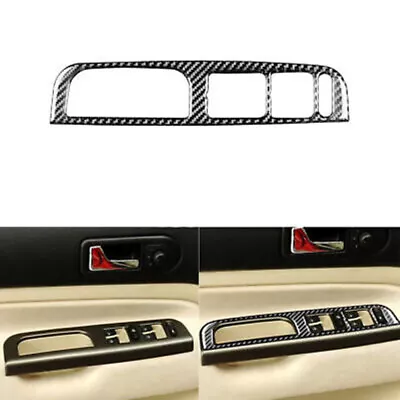 Carbon Fiber Driver Window Swith Panel Cover Trim For VW Golf Mk4 1999-2004 • $15.29