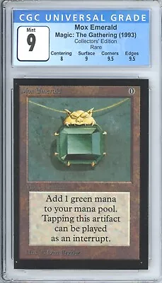 MOX EMERALD Collectors Ed Rare Reserved List CGC 9 Graded MTG [Nostalgium] • $1199.99