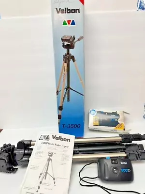 Velbon T-3500 Photo Video Tripod And Vivitar ECO 35 Camera Original Boxes • $17.95