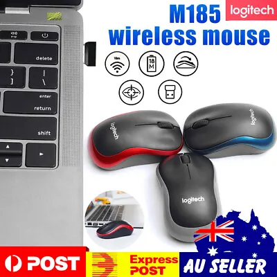 $10.99 • Buy Logitech M185 2.4 GHz Wireless Mouse 1000DPI 3 Buttons Gaming Optical Mice AU