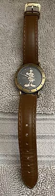 Lorus Men’s Mickey Mouse Wrist Watch  Genuine Leather Band • $5