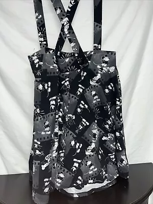 Disney Mickey Mouse Black &White Movie Suspender Skirt Pre Owned • $29.99