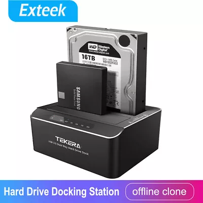 $59.95 • Buy USB 3.0 To SATA External Hard Drive Docking Station 2.5&3.5 Inch Offline Clone