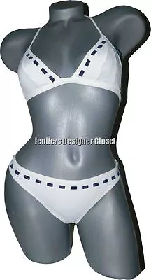 NWT HUIT Plage France Small Swimsuit Bikini White Black Designer High-end • $40