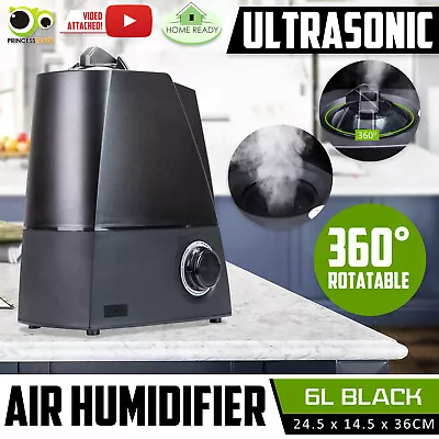 $52.90 • Buy 6L Air Humidifier Ultrasonic Cool Mist Steam Purifier Aroma Beauty