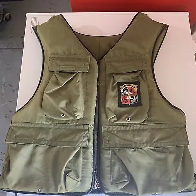  Vintage Stearns Fishing Vest Life Jacket Size Adult Small Army Green Retro USA  • $24.99