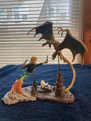 JONNY QUEST And BANDIT VS PTERODACTYL STATUE FIGURE • $44.99