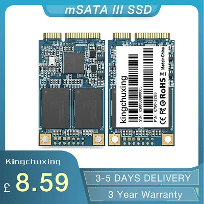 £10.31 • Buy Kingchuxing MSATA SSD 128GB 256GB 512GB Solid State Drive For Desk/Laptop PC UK