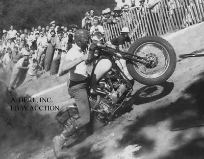 Harley-Davidson Knucklehead Hillclimb Racer – 1939 - Motorcycle Photo • $9.75